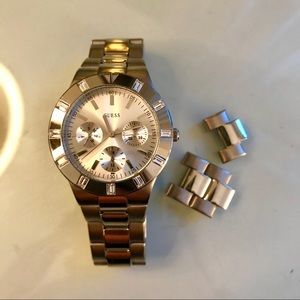 Silver guess watch